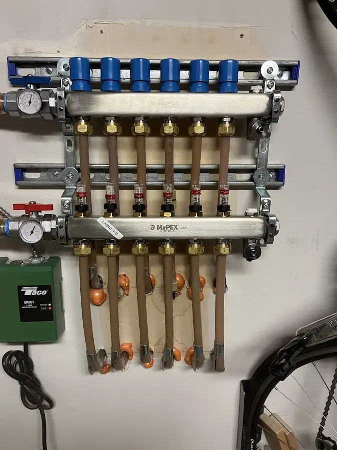 Plumber performing Gas Leak Detection at a residential property in Tonawanda